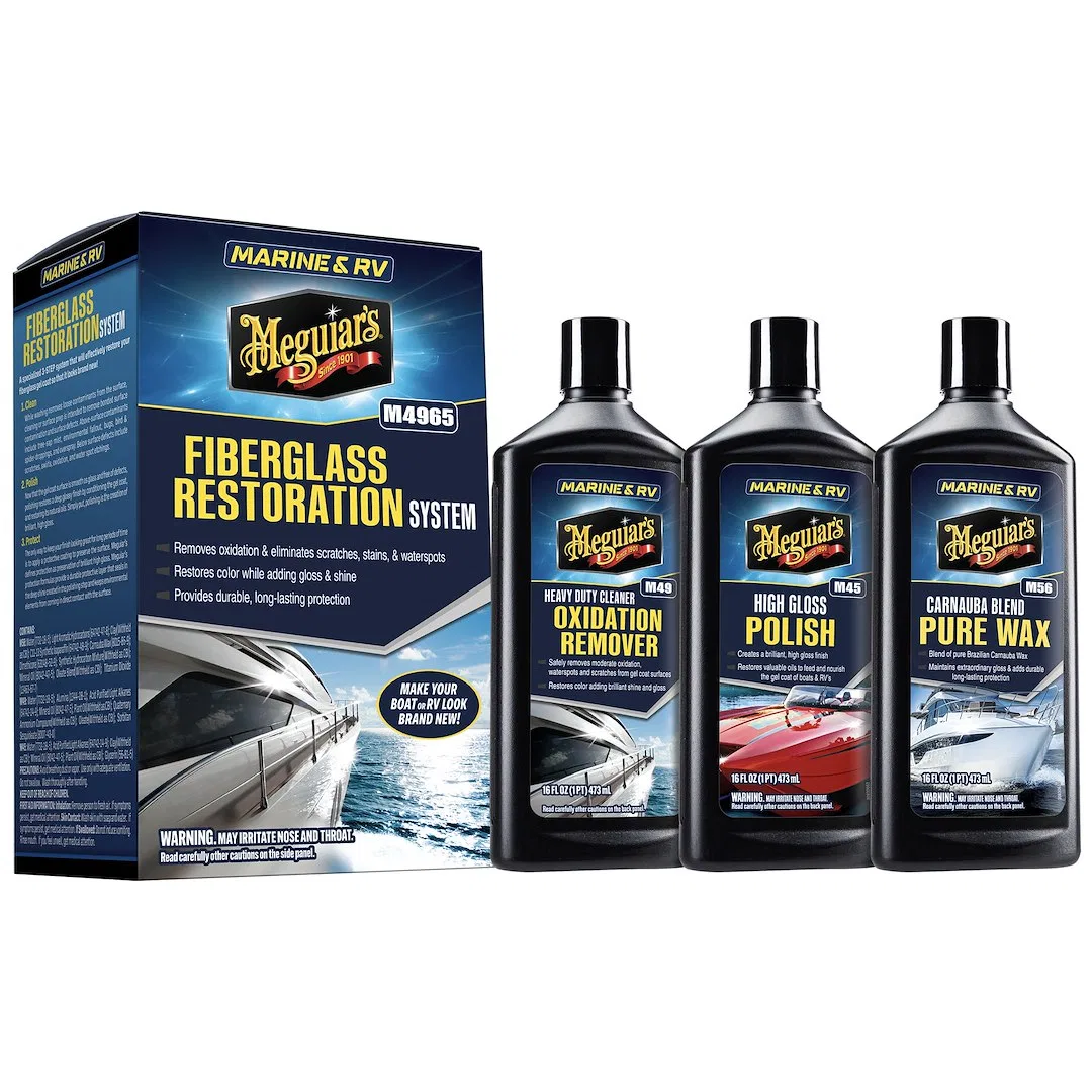 M4965 – MEGUIARS WAX Fiberglass Restoration Kit, Use To Restore The Original Look Of Faded Fiberglass Surface With 16...